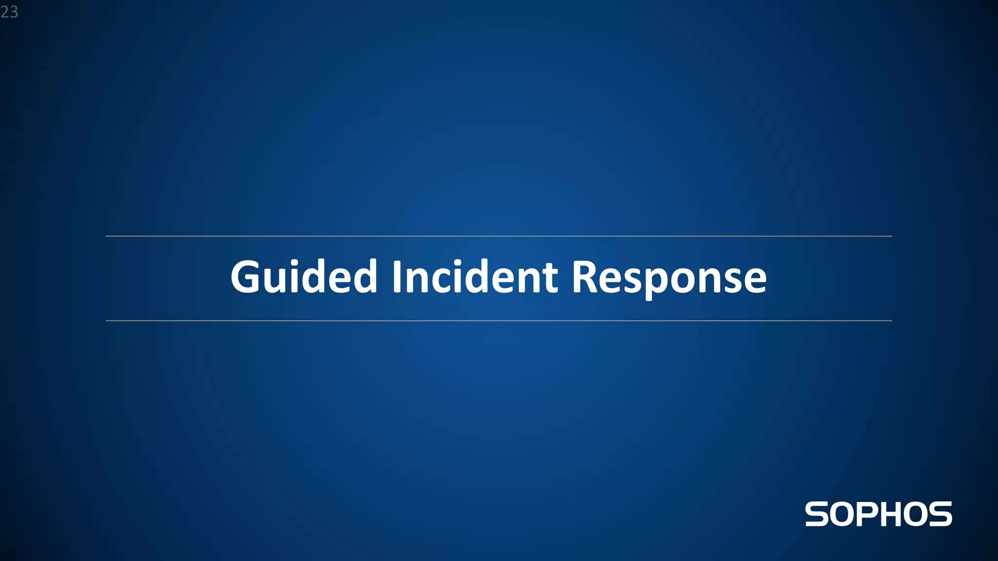 Guided Incident Response
23
 