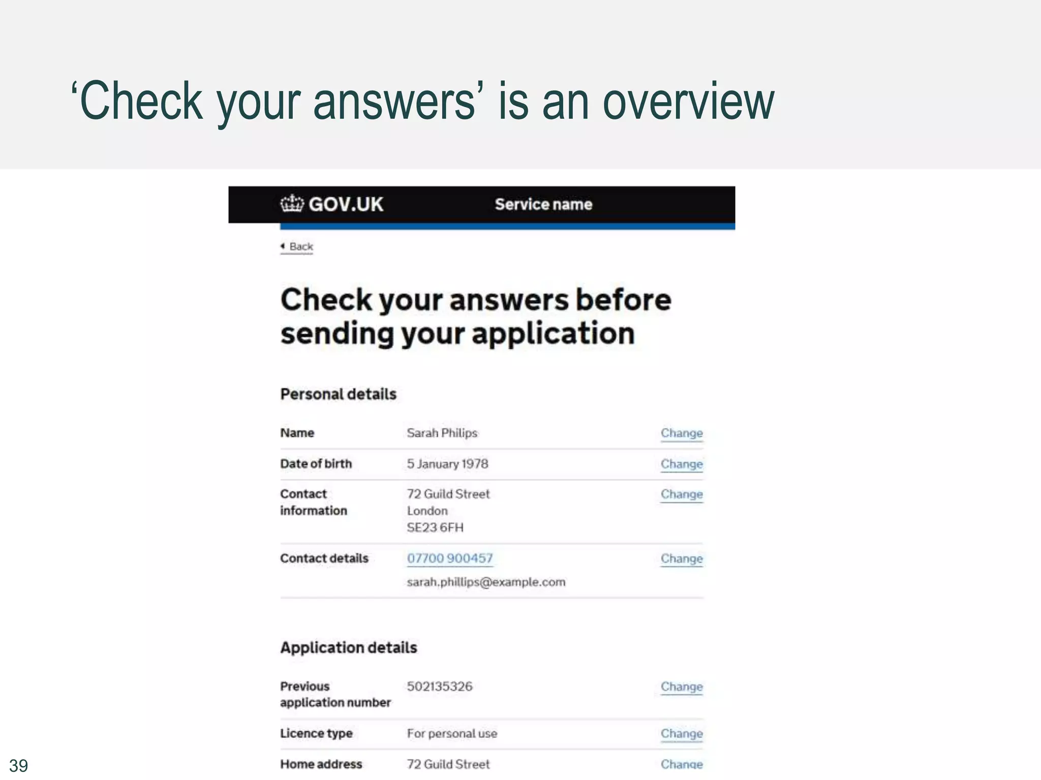 ‘Check your answers’ is an overview
39
 