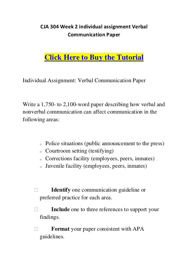 verbal communication research paper