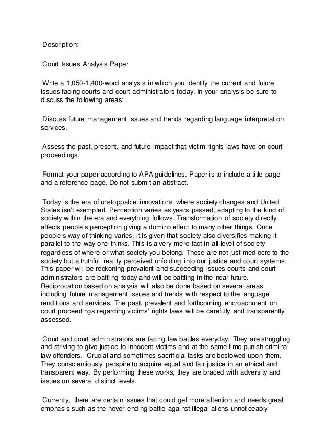 Issue analysis paper image