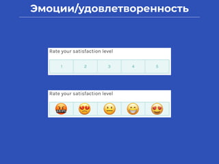 Эмоции/удовлетворенность
 