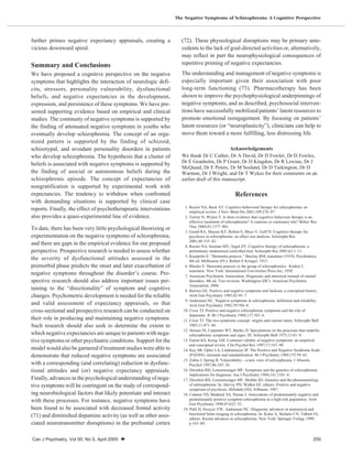 The Negative Symptoms of Schizophrenia | PDF