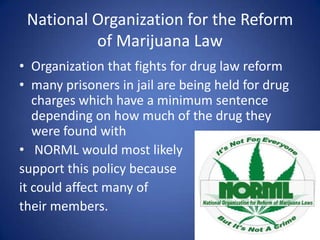 Organization Norml Criminal Policy Taskforce | PPTX
