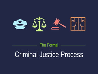 Criminal Justice Process
The Formal
 