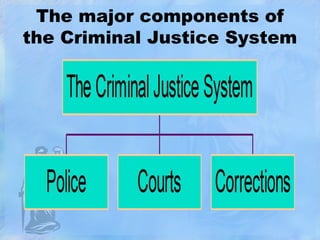 The major components of
the Criminal Justice System

 