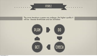 ITEREZ



                             The more iterations a game can undergo, the higher quality it
                     ...