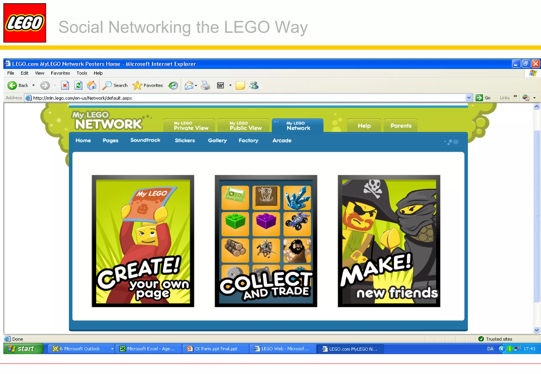 Social Networking the LEGO Way
 