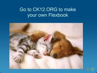 Go to CK12.ORG to make
   your own Flexbook
 