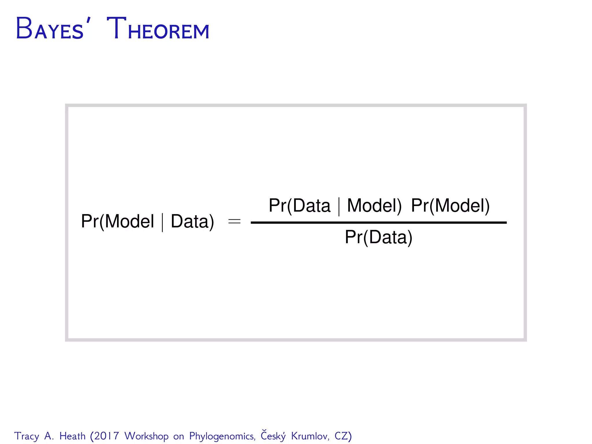 B’ T
Tracy A. Heath (2017 Workshop on Phylogenomics, Český Krumlov, CZ)
 