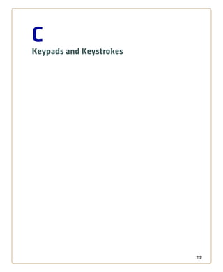 119
C
Keypads and Keystrokes
 