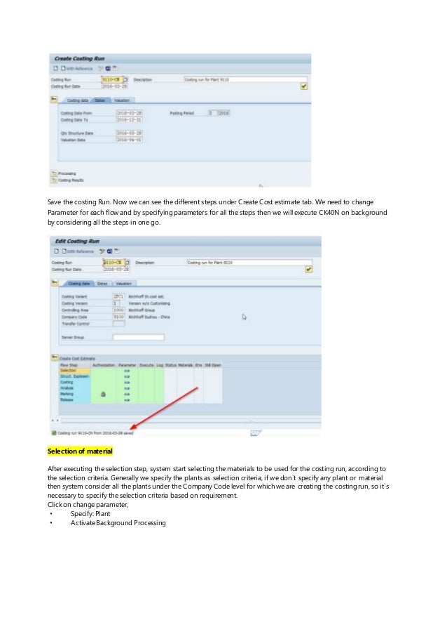 CK40NAutomation of Standard Cost Estimate