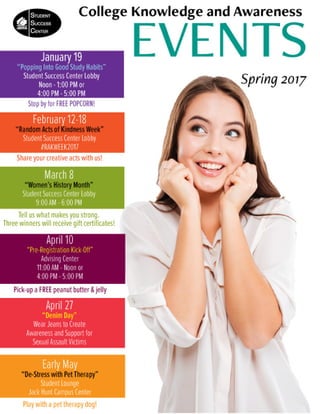 College Knowledge and Awareness Spring 2017