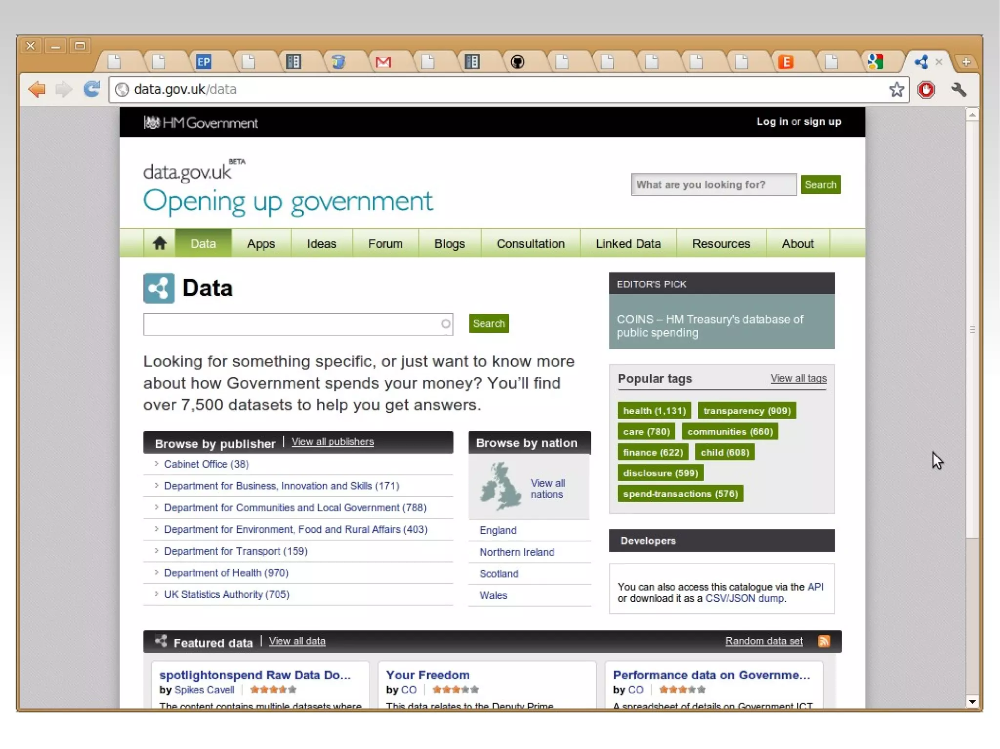 ”CKAN is a registry or catalogue system for datasets or other "knowledge" resources. CKAN aims to make it easy to find, share and reuse open content and data, especially in ways that are machine automatable.” 
