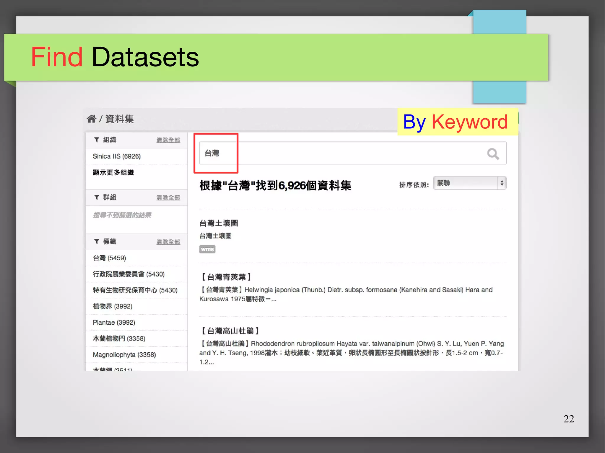 22
Find Datasets
By Keyword
 