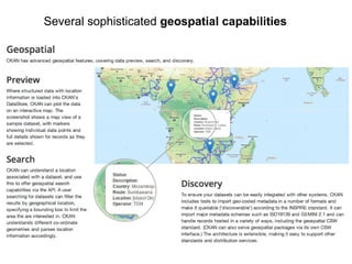 Several sophisticated geospatial capabilities
 