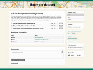 Example dataset
 