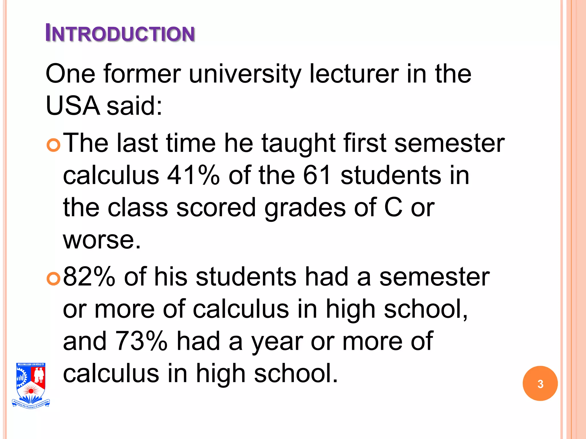 Learner-centred_teaching_of_calculus | PPTX | Physics | Science