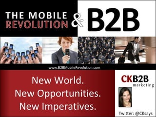www.B2BMobileRevolution.com


   New World.
New Opportunities.
 New Imperatives.                    Twitter: @CKsays
 