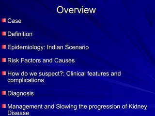 Chronic Kidney Disease: Diagnosis and management | PPT