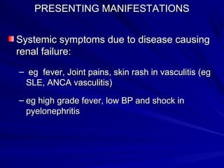 Chronic Kidney Disease: Diagnosis and management | PPT