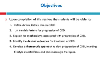 Chronic kidney disease ppt pharmacotherapy | PDF