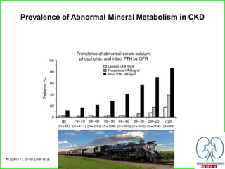 KI (2007) 71, 31-38. Levin et. al.
Prevalence of Abnormal Mineral Metabolism in CKD
>4.6
 