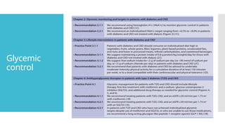 Glycemic
control
 