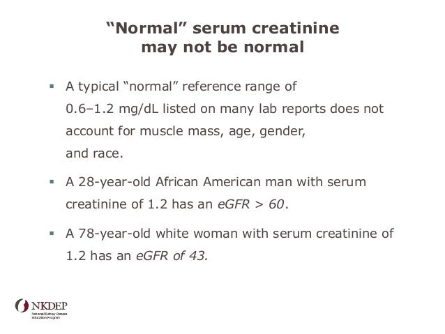 What does an eGFR mean for African Americans?