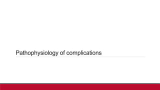 Pathophysiology of complications
 