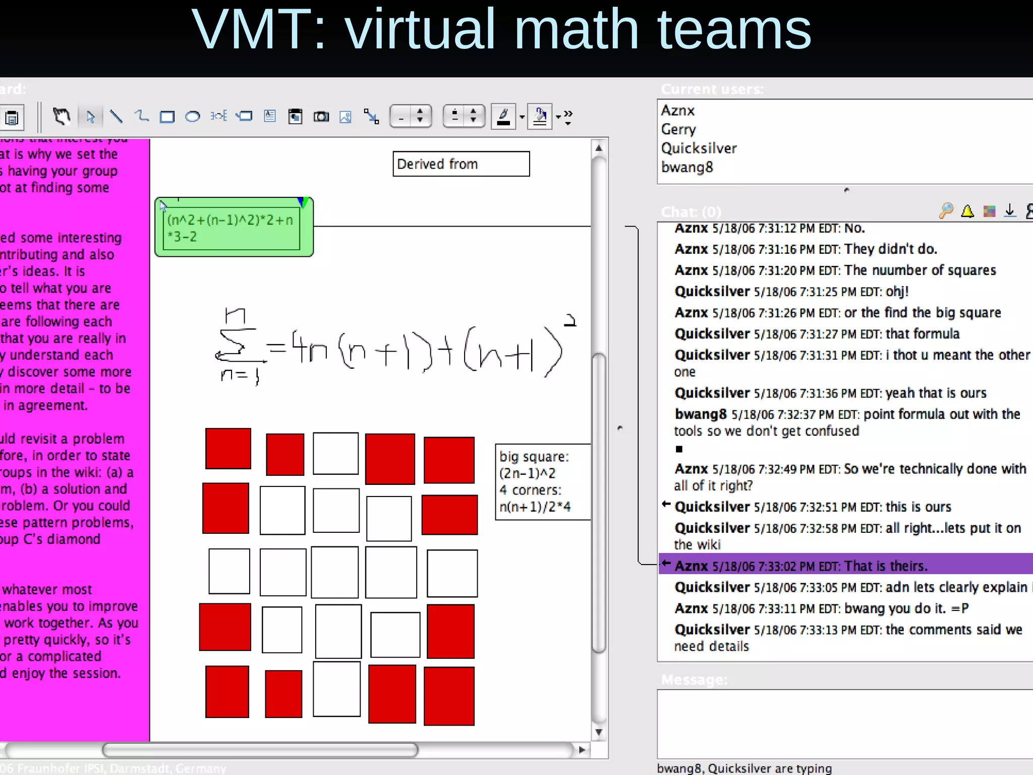 VMT: virtual math teams 