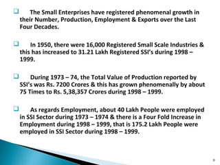 contribution of small scale industries in economic developement | PPT