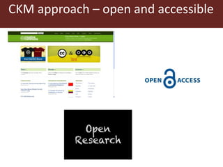  A snapshot of some communication and knowledge management approaches used by ILRI