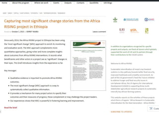  A snapshot of some communication and knowledge management approaches used by ILRI