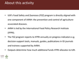 ILRI Comms project insight 2014: Communications support to the CGIAR Research Program on Agriculture for Nutrition and Health