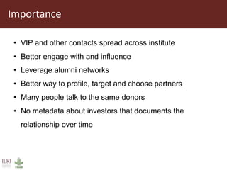 ILRI Comms project insight 2014: Salesforce