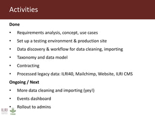 ILRI Comms project insight 2014: Salesforce