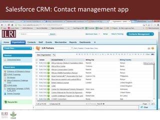 ILRI Comms project insight 2014: Salesforce