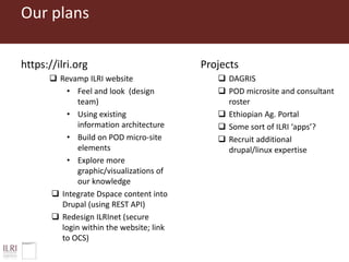 ILRI Comms project insight 2014: Web developments