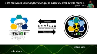 Langages
Ressources
« On mesurera votre impact à ce qui se passe au-delà de vos murs. »
@Shalf - 2018
« Hors sol »
« In vivo »
 