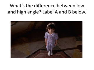 What’s the difference between low
and high angle? Label A and B below.
 