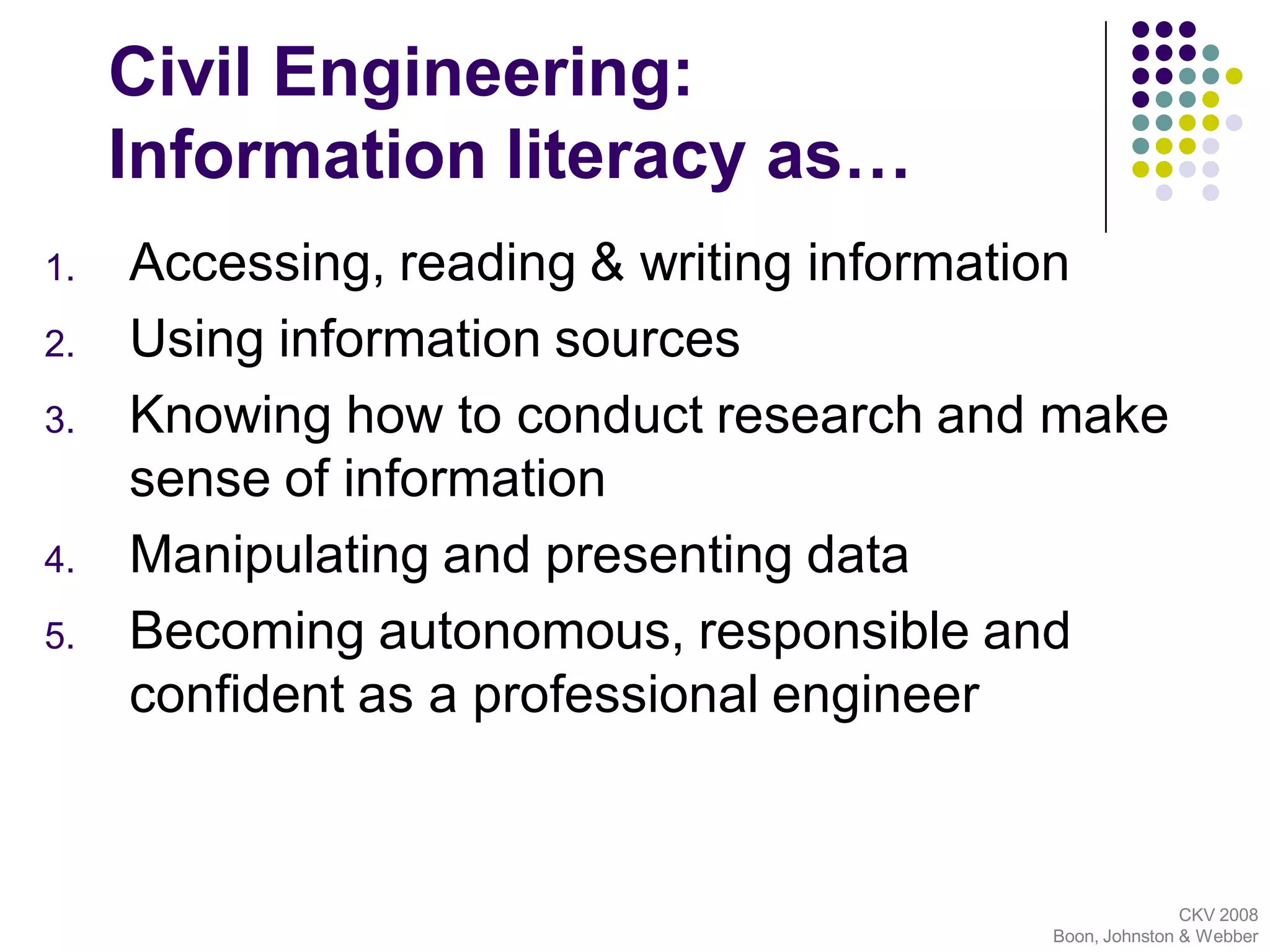 Developing Student Information Literacy