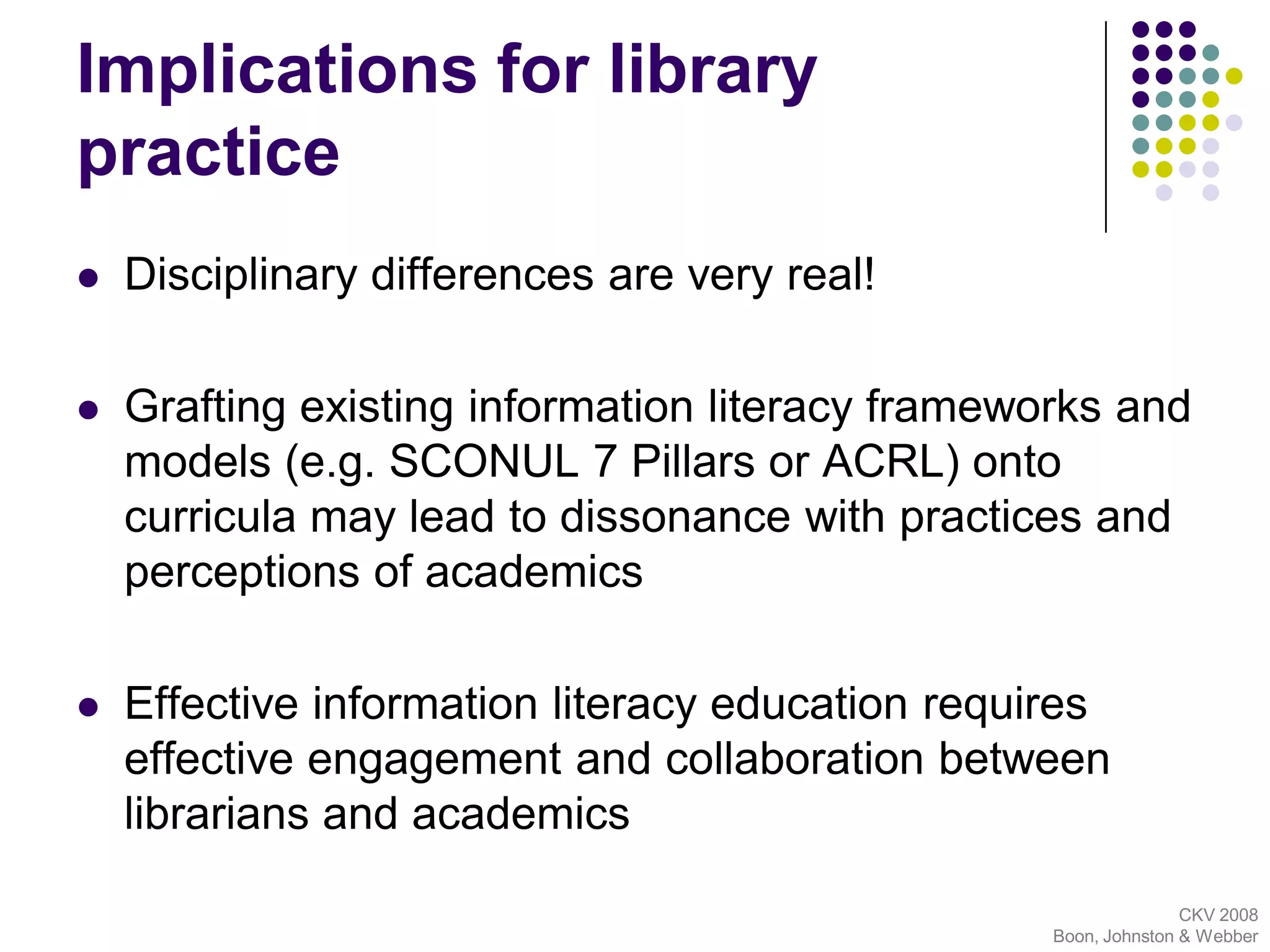 Developing Student Information Literacy