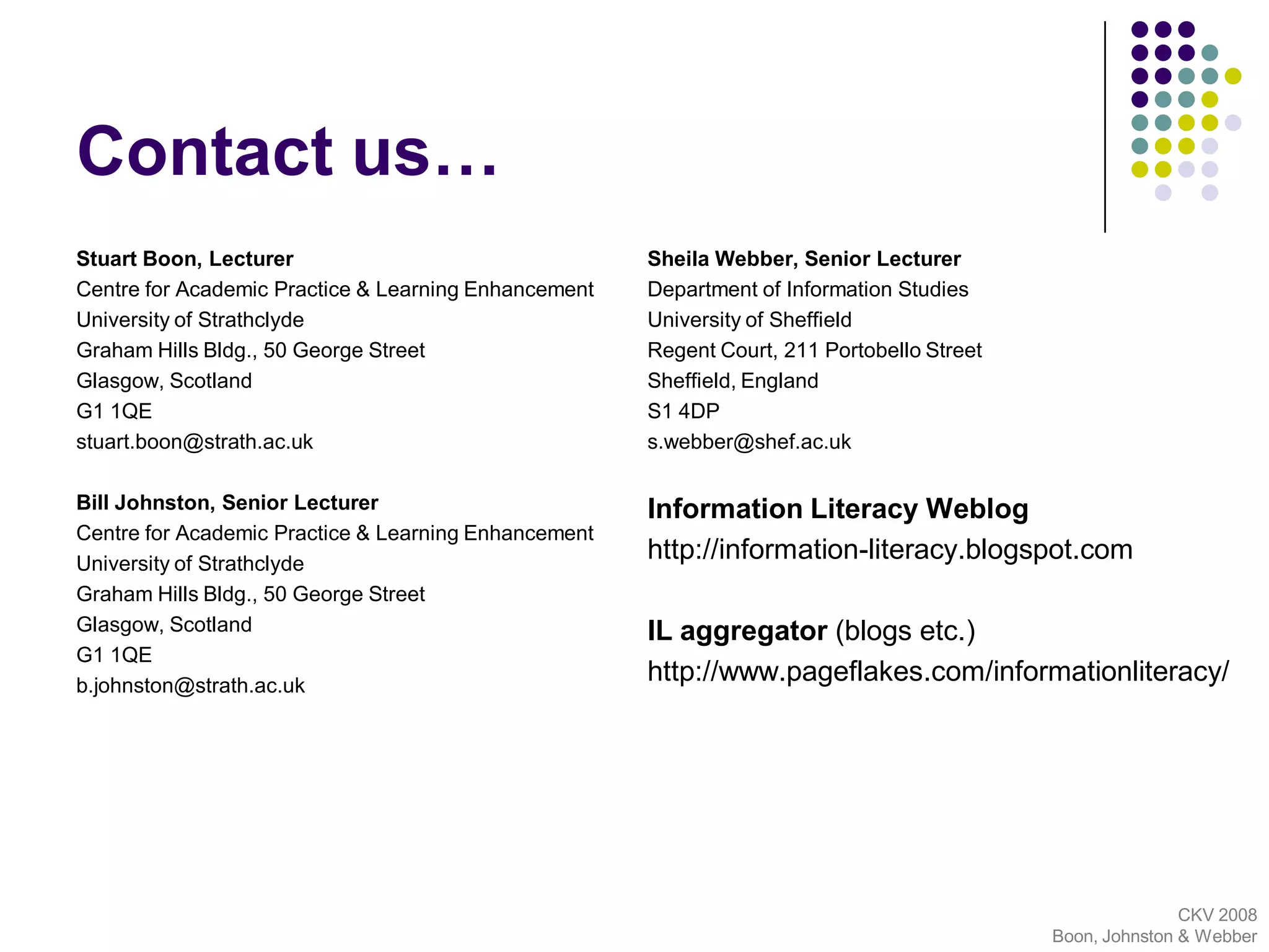 Developing Student Information Literacy