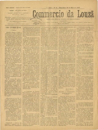 Commercio da Louzã n.º 8 – 25.05.1909