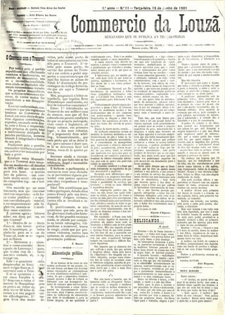 Commercio da Louzã n.º 11 – 15.06.1909