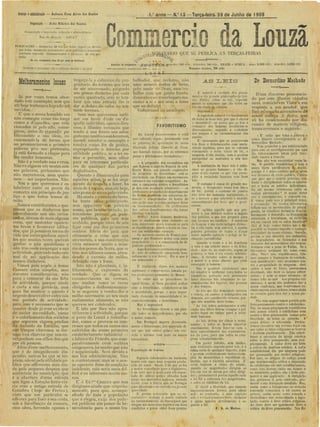 Commercio da Louzã n.º 13 – 29.06.1909