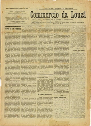 Commercio da Louzã n.º 14 – 07.07.1909