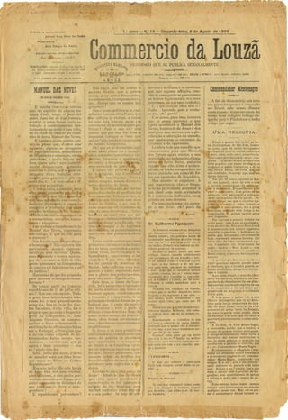 Commercio da Louzã n.º 18 – 09.08.1909