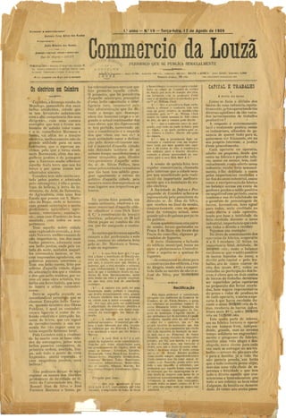 Commercio da Louzã n.º 19 – 17.08.1909