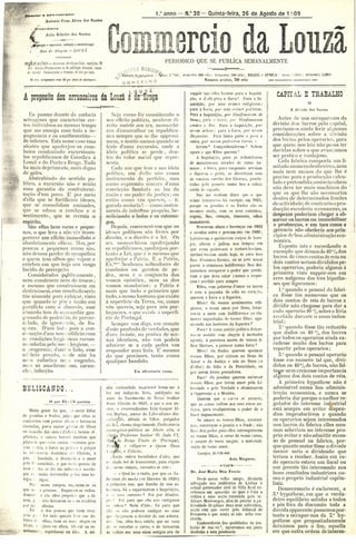 Commercio da Louzã n.º 20 – 26.08.1909